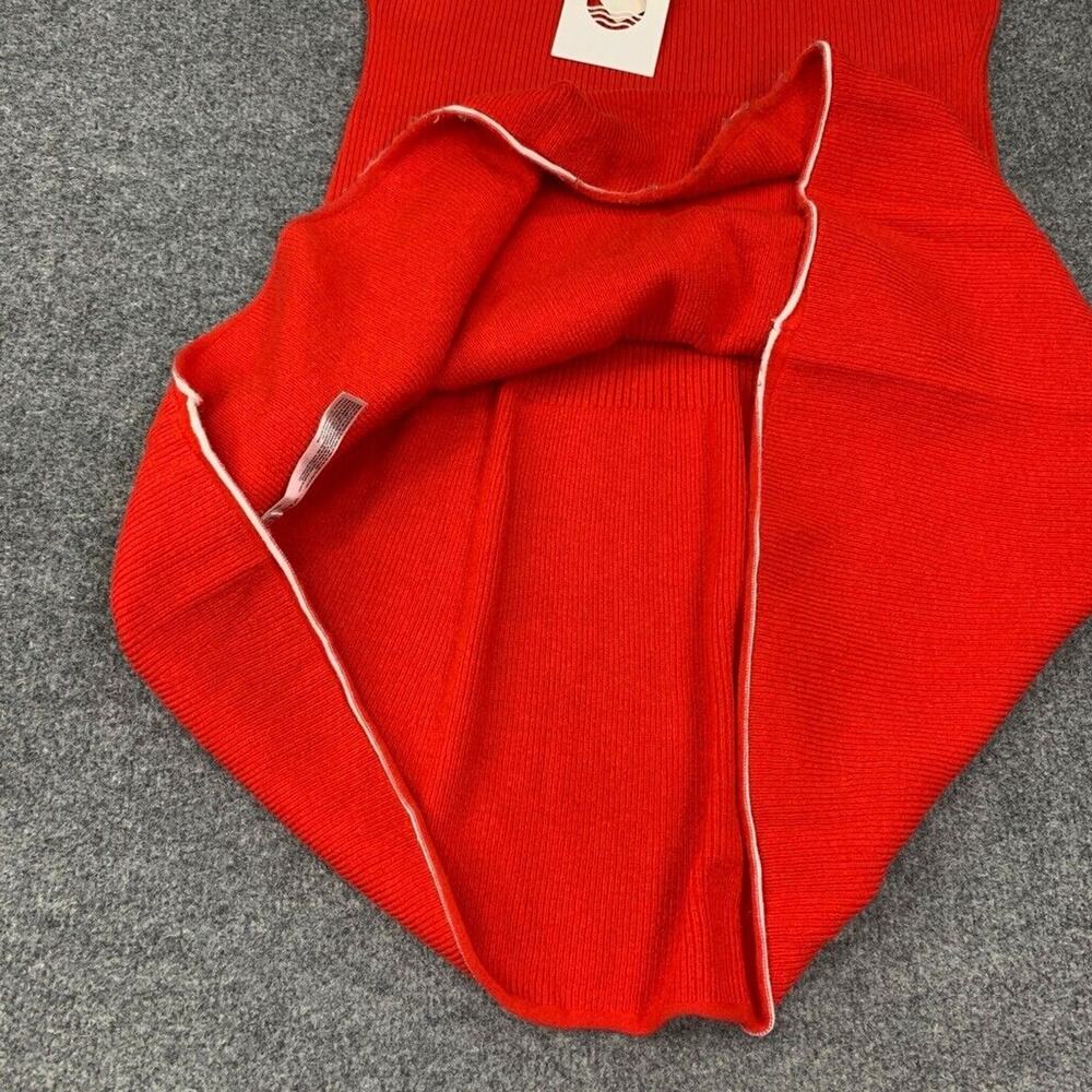 Daily Practice Dress Womens XL Red White Full Speed Halter Mini Anthropologie - Picture 11 of 16